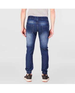 Slimfit Wornout shaded blue jeans for Mens with Elastic 
